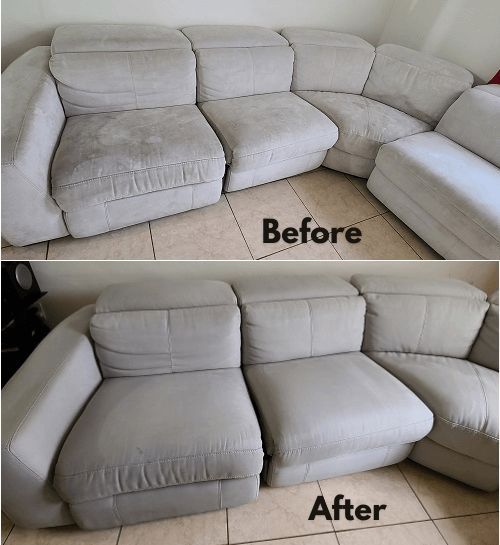 before and after couch cleaning in Johannesburg
