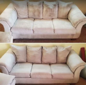 befoe and after couch cleaning in Morningside